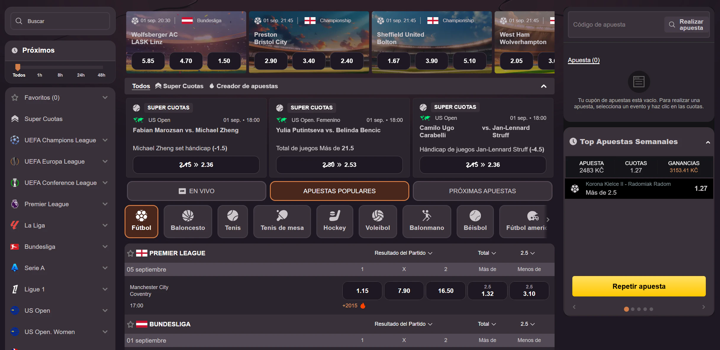 Apuestas deportivas y eSports en Dragonia